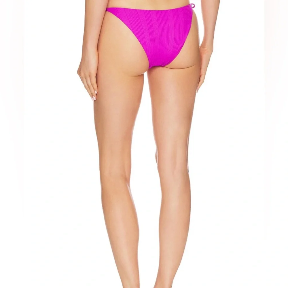 L*Space Ribbed Willow Bikini | Purple Cutout Ring Top & High-Leg Bottom NWT M